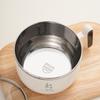 Stainless Steel Instant Noodle Bowl with Glass Lid for Students and Office Workers