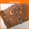 Trendy Autumn Bracelet Set With Star And Moon Pendants Unisex Design Perfect For Gifts