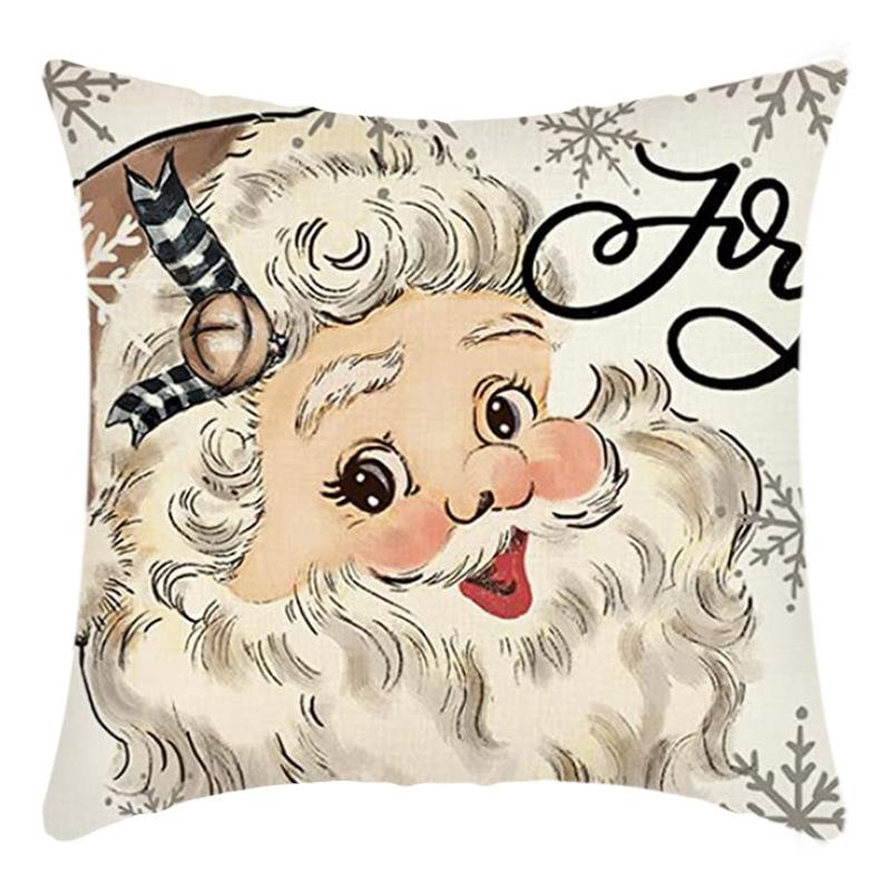 Christmas Pillow Case Printed Living Room Sofa Bedroom Pillow Case Christmas Pillow Case Printed
