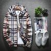Veste à carreaux pour homme, coupe ajustée, à capuche, polyvalente, décontractée, printemps-automne, Chine