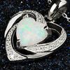 Colorful Stone Pendant Faux Crystal Heart Infinity Necklace Sparkly Rhinestone