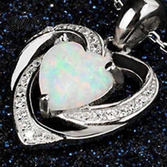 Colorful Stone Pendant Faux Crystal Heart Infinity Necklace Sparkly Rhinestone