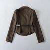 Intelligent Secretary Gold Lapel Blazer & High-Waist Pencil Skirt Set