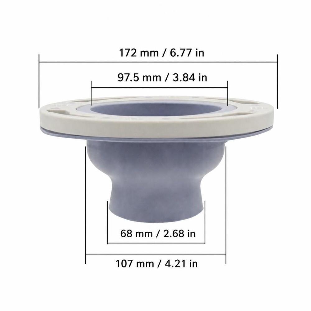 For 4in 5in 3in Pipe Toilet Flange ABS Silicone Material Toilet Flange Kit  Waste Pipe Connection