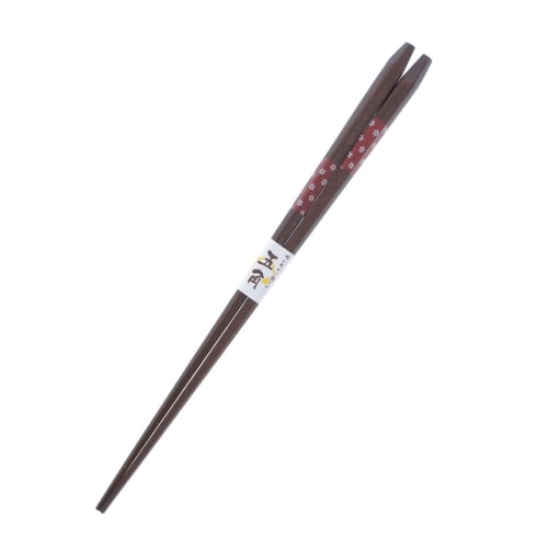 Pentagonal Margaret Wooden Chopsticks (Natural Wood), Red, 28cm