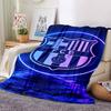 1pc FC Barcelona Soft Warm Throw Blanket Nap Blanket For Couch Sofa Office Bed Camping Travel,Comfortable
