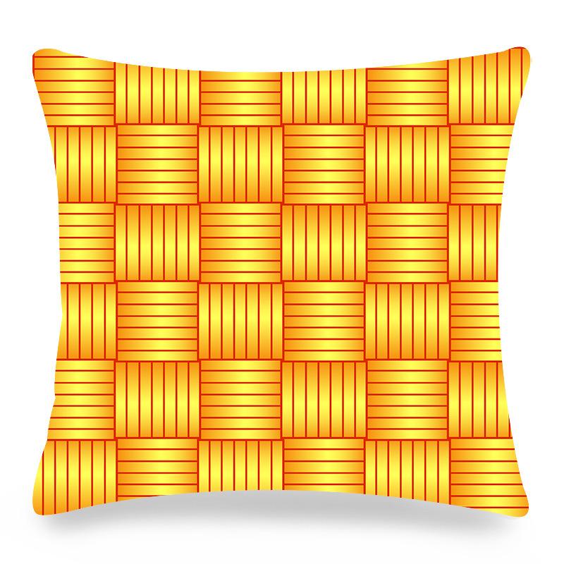 Home Decor Colorful Geometric Pattern Digital Print Pattern Cushion Cover Suitable for Sofa Bedroom Car Pillow Cover