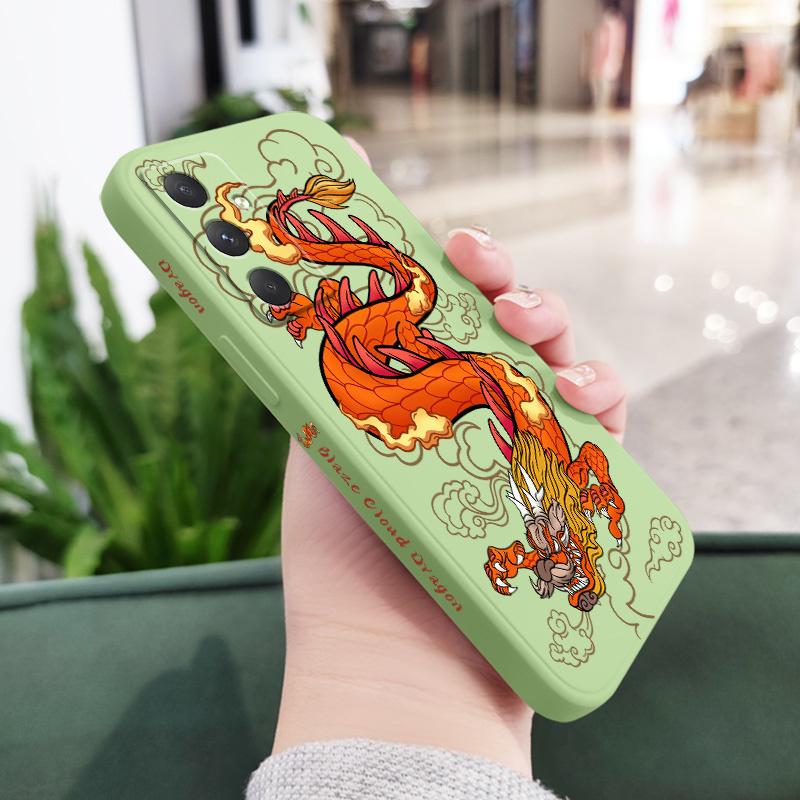 

Red Flame Dragon Phone Case For Samsung Galaxy A17 A07 A56 A36 A26 A16 A06 A55 A35 A25 A15 A05 A54 A34 A24 A14 A04 Silicone Cove Samsung A04E світло-зелений колір