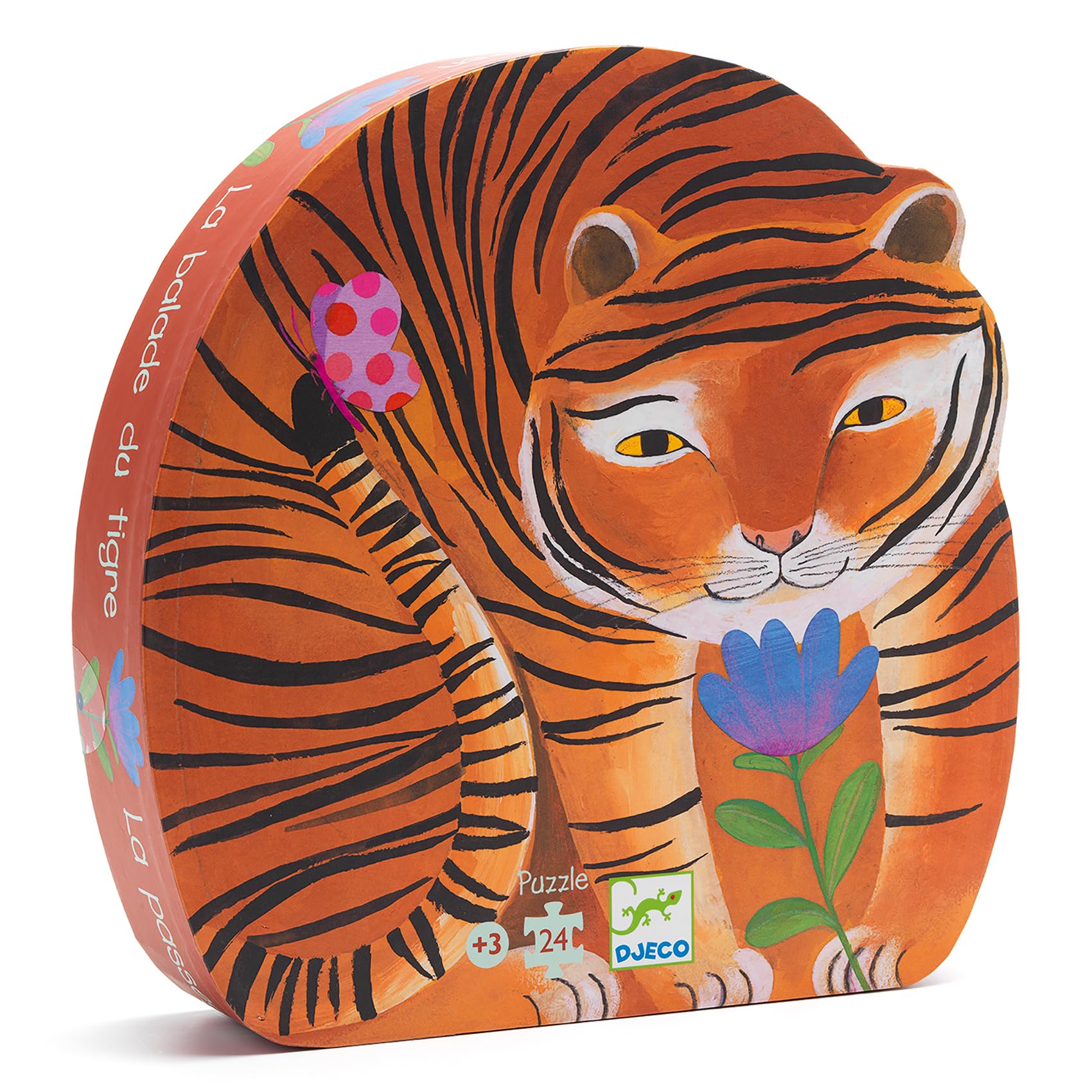 

DJECO Silhouette Puzzle Tigers Walk Jigsaw Puzzle 3 Year Old Tiger Gift Christmas 24 Pieces silueta el paseo del (DJ07201) (Джеко - П. тигр)