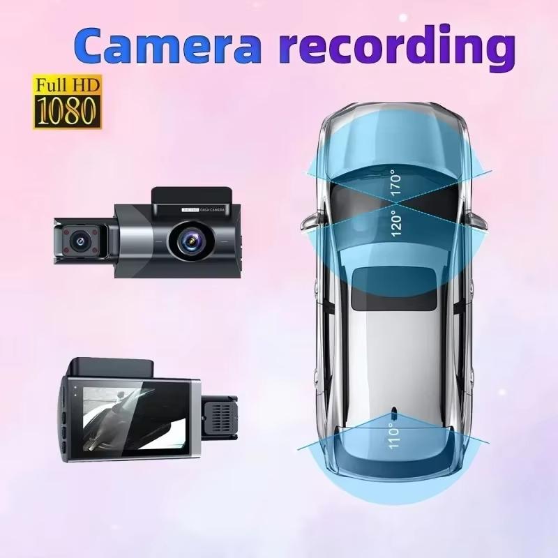 Motion Detection Car Camera Black Box Dash HD 1080P Cam Dashcam G-Sesor 360 ° Lens Rotation Dvr 3 Inch with WiFi Night Vision