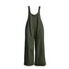 Damen Freizeit Ärmelloser Lockerer Jumpsuit mit Weiter Beinen und Taschen für den Alltag