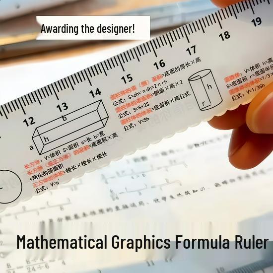 Creative Math Formulas Ruler - Perfect for Junior High Students, Unique Gift for Friends, High-Quality Educational Stationery.