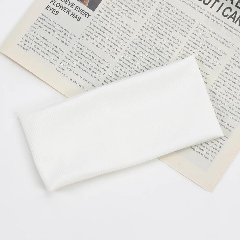 Women Solid Color Headband Yoga Knitting Elastic Hair Bands Turban Makeup Hair Hoop Vintage Fashion Hair Band Accessories