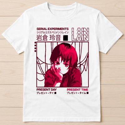 Serial Experiments Lain Japanese Parody Art Anime Funny Gift Tee T Shirt 1090