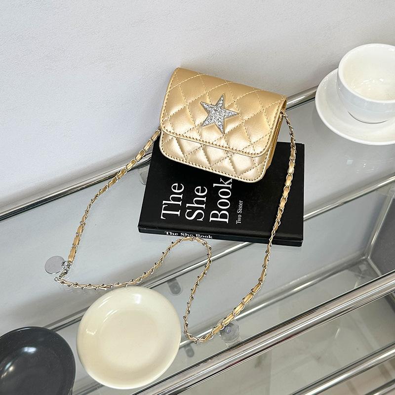 

Small bag new women s bag trendy fashion versatile messenger bag popular shoulder small square bag золотой