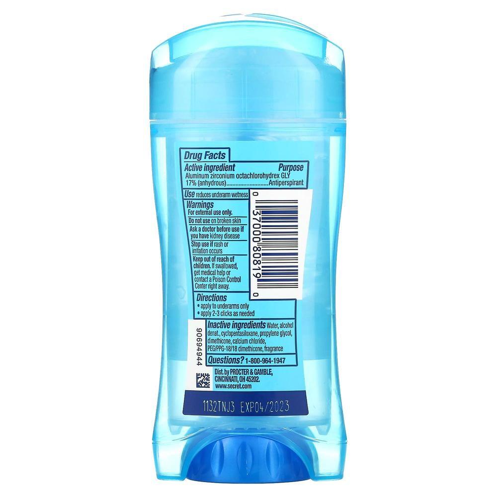 Deodorant secret, pudră protectoare cu gel transparent de 48 de ore, 2 pachete, 74 g