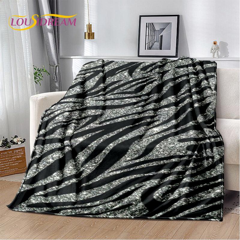 3D Colorful Zebra Pattern Soft Plush Blanket,Flannel Blanket Throw Blanket for Living Room Bedroom Bed Sofa Picnic Office Cover
