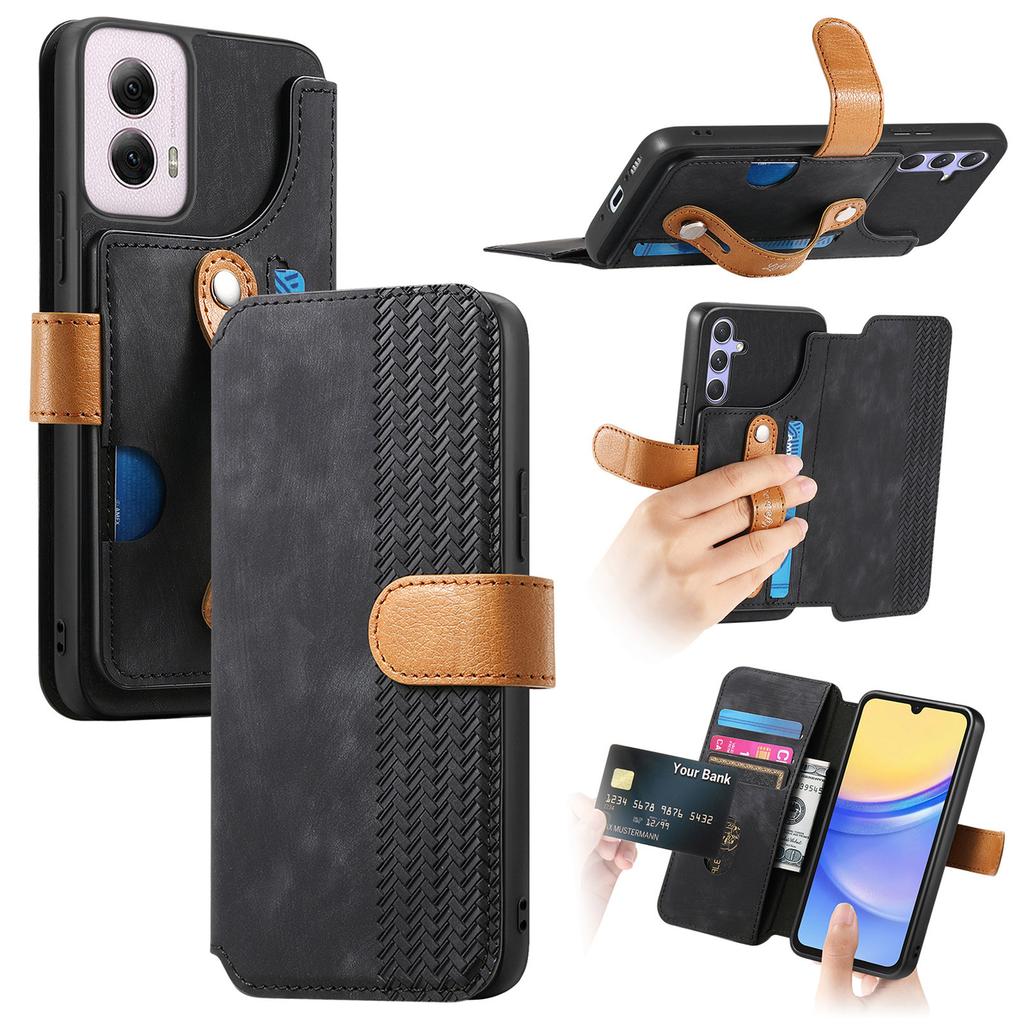 Ultimate Shockproof Wallet Case for Motorola series.G Stylus/G Play/G Power/Edge/G85/G45/G34/G35/G55...| Card Holder + Stand + RFID Protection