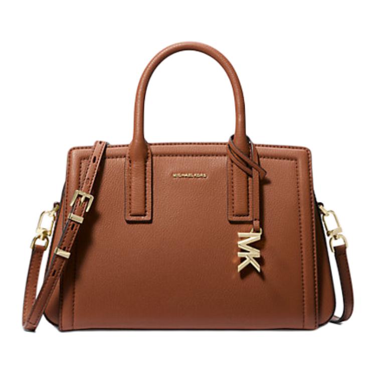 

Michael Kors Laila Logo Snap Closure Leather Tote Bag Small Women tote bags Brown 30S5G9IS1L-LUGGAGE Basic Set (Bag)