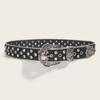 Water Crystal Women Belt With Alloy Buckle For Retro Style Fashion Accessory