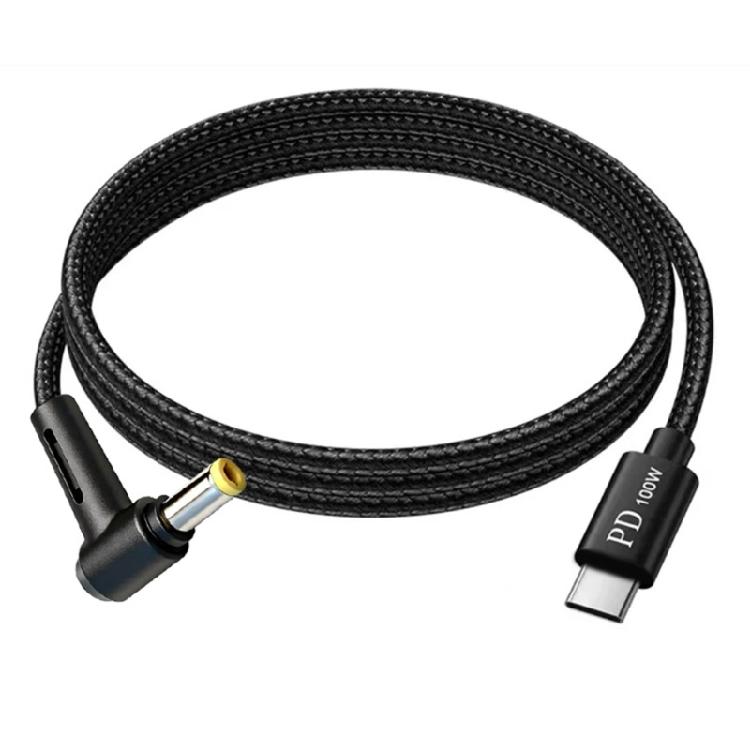 

Type C To DC5521 Converter Cable High Efficiency Adapter Tip Nylon Braided For Various Electronics Charging
