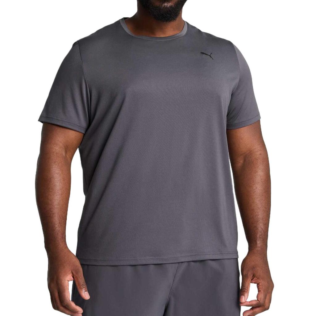 Puma T Shirts Men's Gray/69 Crew Neck Moderate Straight Fit 527344-69