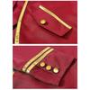 Mens Tuxedo Medieval Retro Punk Gold Trimmed Overcoat Carnival Costume less