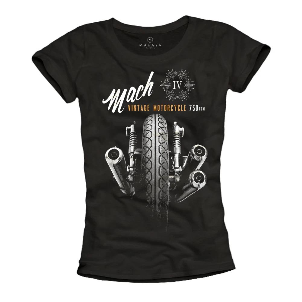 

STREET CLASSIC MACH 4 WOMENS MOTORCYCLE T shirt - TOP CUSTOM BIKER GIRL TEE 3XL