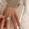 Chic And Elegant Floral Statement Ring For Women Adjustable Copper Adjustable Size