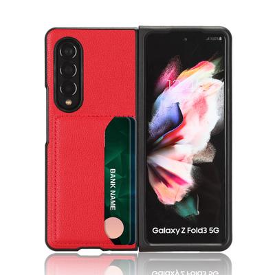 Drop Protection Matte Feeling Leather Case For Samsung Galaxy Z Fold4 5g Fold 4 Fold3 Fold2 Fold 2 3 Anti -Dust Card Slot Capa