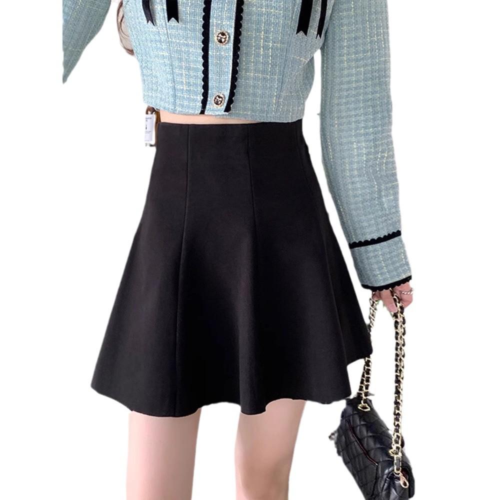 Women's College-Style High-Waisted Wool Pleated Mini Skirt - Autumn 2025 Sweet & Spicy A-Line Design