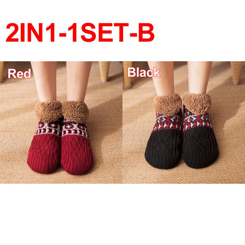 Thermal Women Slipper Socks Winter Warm Short Cotton Thickened Home Sleeping Soft Non Slip Grip Fuzzy Floor Sock Fluffy Male