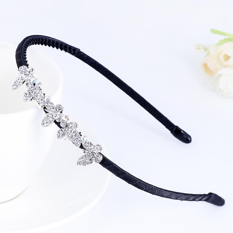 EASYA Neue Einfache Handgemachte Schmetterling Schleife Stirnbänder Frauen Mädchen Mode Strass Kristall Blume Haarschmuck Schmuck
