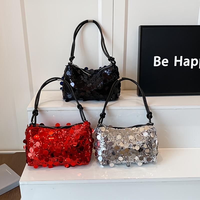 Ladies' Small Handbag, New Sequined Material Bag, Shiny Trendy Street Fashion Tote
