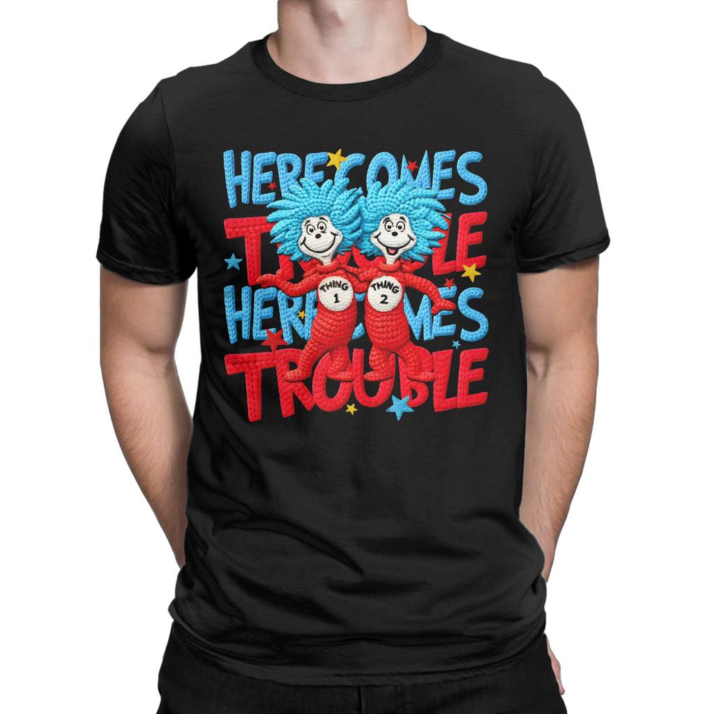 Dr Seuss Thing 1 Thing 2 Buddies reading day Tee Shirt for Unisex Women Printed T Shirts 100 Cotton Clothing