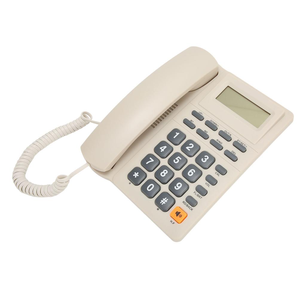 Kabelgebundenes Festnetztelefon Multifunktions Anrufer-ID-Anzeige Kurzwahl Wahlwiederholung der letzten Nummer Tischtelefon für Zuhause Büro