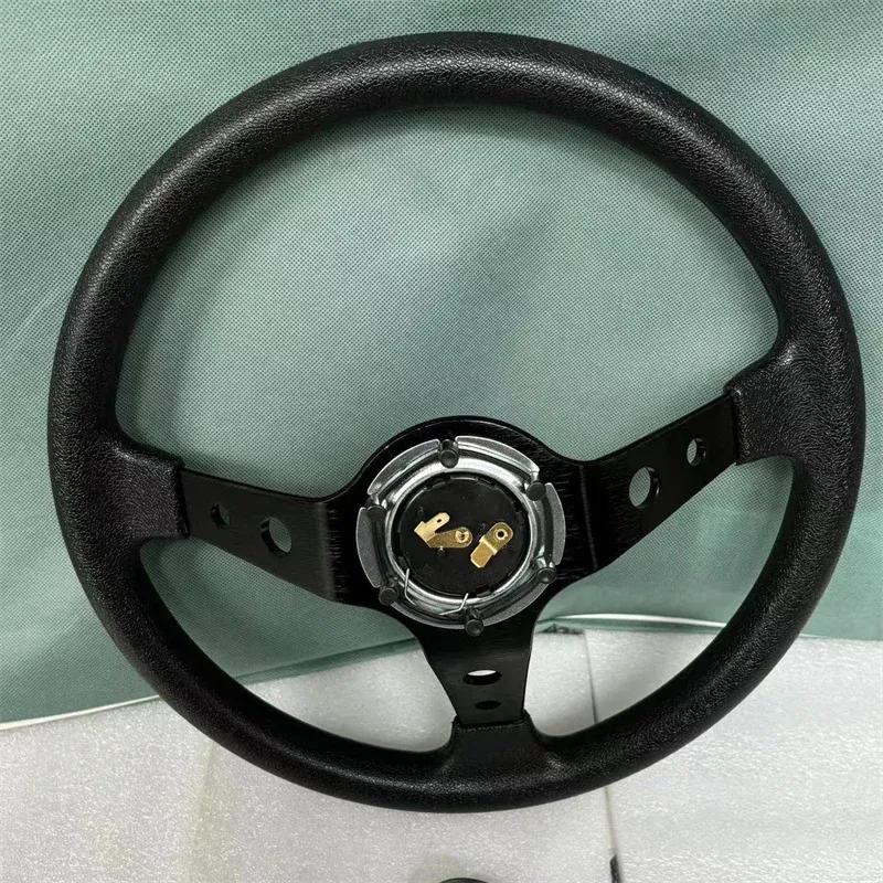Car Modification Steering Wheel 14 Inch Frosted Personalized Competitive Racing Steering Wheel 350mm Suede Universal