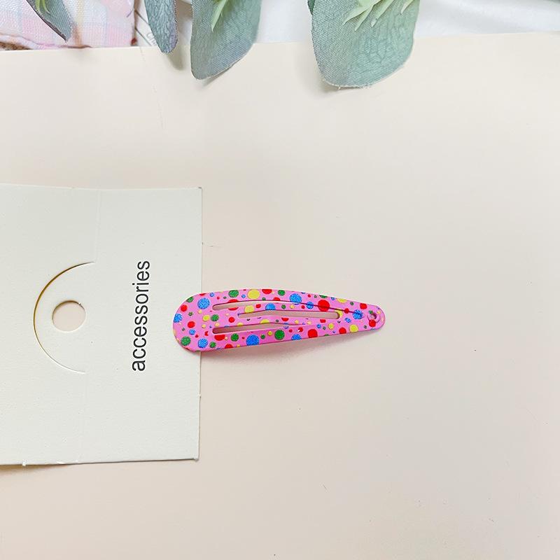 Colorful Polka Dot Girly Heart Hair Clip Side Bangs Clip BB Clip Versatile Cute Cartoon Bangs Clip Hair Accessory Clip