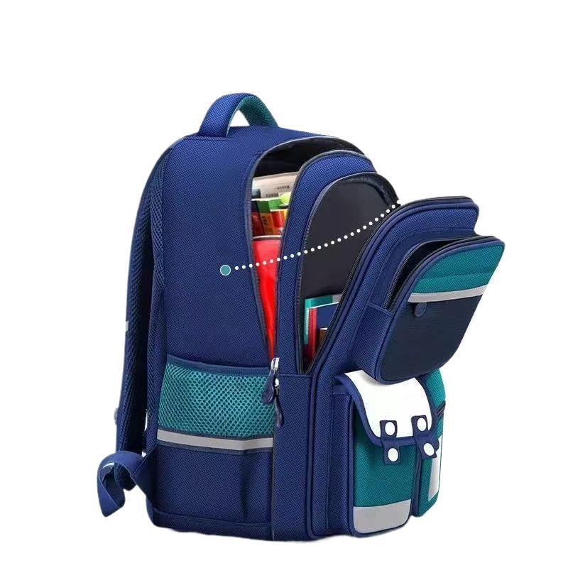 Elementary Boys' Space-Themed Schoolbag with Spine Protection and Burden Reduction