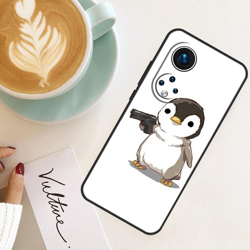 

Cartoon Penguin For Huawei P40 P20 P30 P60 Pro Nova 5T 9 P Smart Honor Magic5 Lite 50 70 90 X8 X8a X9a Case Huawei P20