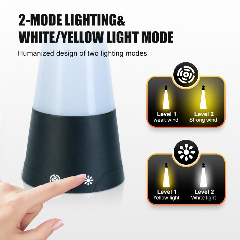 Outdoor Multifunktionaler Fliegenabwehrventilator und Mückenabwehr mit Klingen-Ladelicht