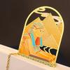 Tassel Pendant Metal Bookmark Egyptian Painting Bookmark Stationery Gifts Retro Book Clip Pagination Mark Reaing Book Tool