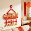 Chinesische Neujahrsdekoration 2026 Jahr des Pferdes Türschild Traditionelles Wandbehang-Ornament mit kleinen Glöckchen für das Frühlingsfest Zuhause Büro Geschäft