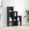 Vidaxl 9-Compartment Cube Shelf, Black, PP