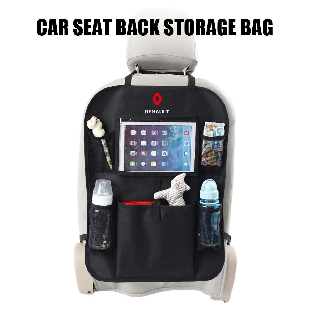 Car Seat Organizer Multifunctional Auto Back Multi Pocket Storage Bag with Touch Screen Tablet Holder for Renault DACIA Megane 2 SS6