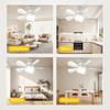 Ceiling Fan with Light With Remote 4 Speed Adjustable 3 Color Lights Timer Setting E27Ceiling Fan Lights Bedroom Kitchen Garage