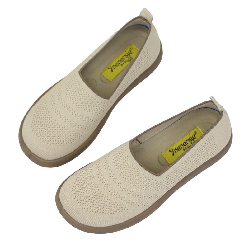 

Дышащая Нескользящая Вязаная Женская Обувь - Весна и Осень, Мягкая Подошва и Верх 36 кофейный