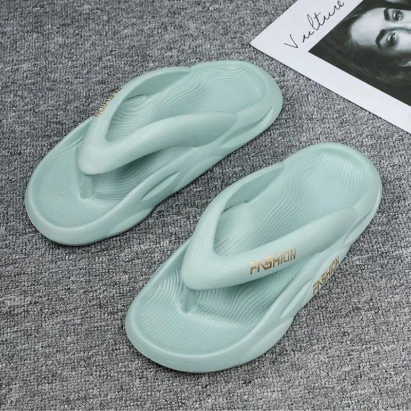 Fashion Shiatsu Male Slipper Flip Flops Platform Slides Beach Pvc 2025 Style Low Price Casual Eva Designer Luxury Adult Trend Men's Shoe