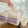 Class A Knitted Cotton Washed Double Yarn 4-piece Set Of Small Floral Comforter Set Hosiery Style