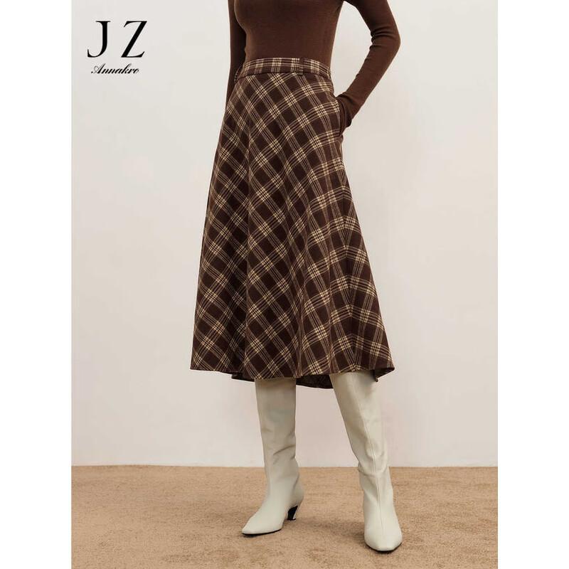 Женская зимняя клетчатая юбка-миди А-силуэта JUZI Annakou S